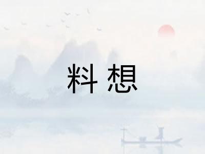 料想