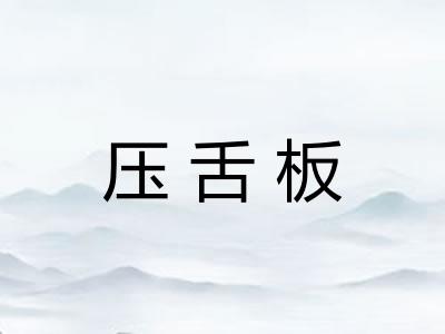压舌板