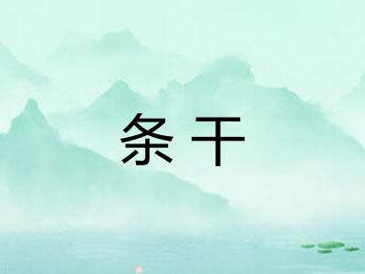 条干
