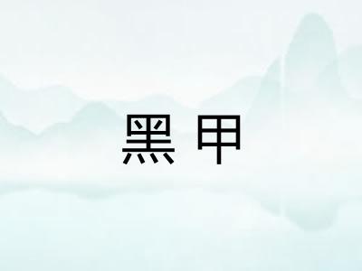 黑甲