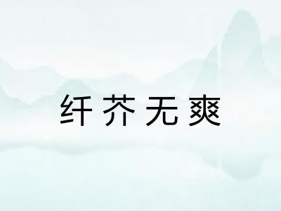 纤芥无爽