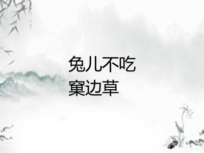 兔儿不吃窠边草