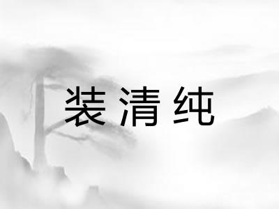 装清纯