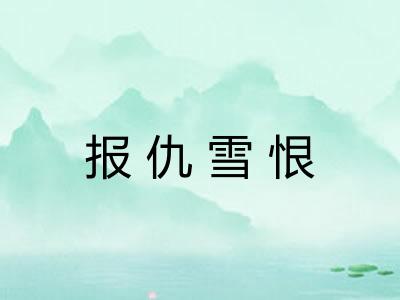 报仇雪恨