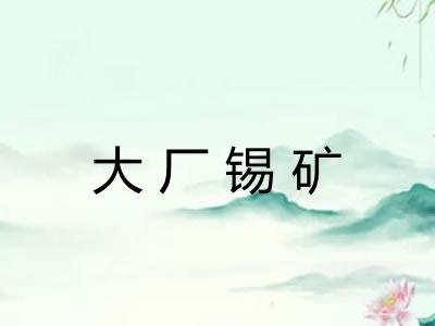 大厂锡矿