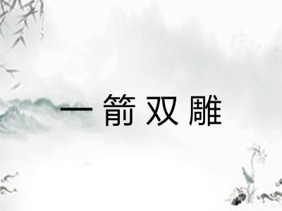 一箭双雕
