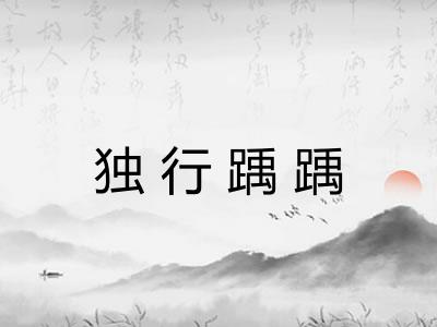 独行踽踽