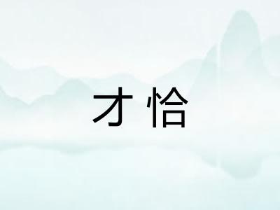才恰