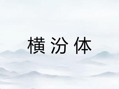 横汾体