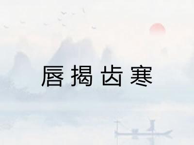 唇揭齿寒