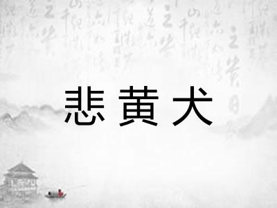 悲黄犬