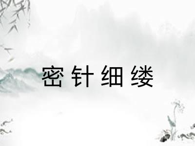 密针细缕