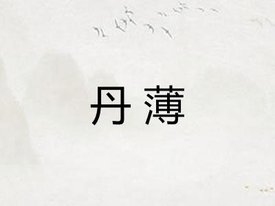 丹薄