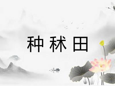 种秫田