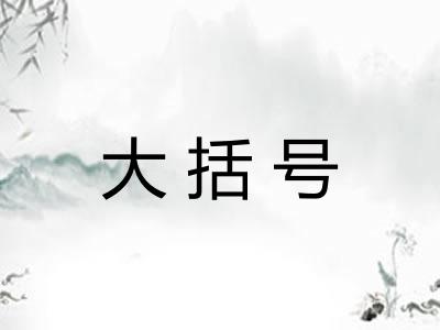 大括号