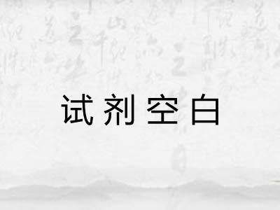 试剂空白