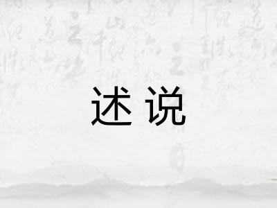 述说