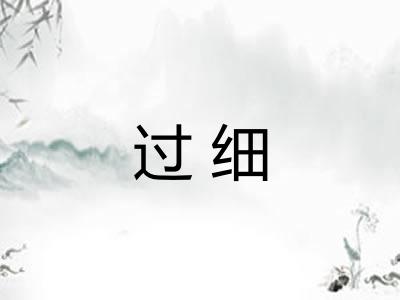 过细