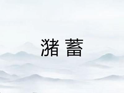 潴蓄