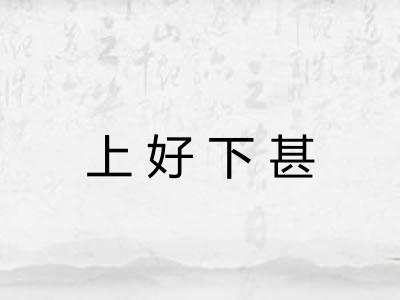 上好下甚