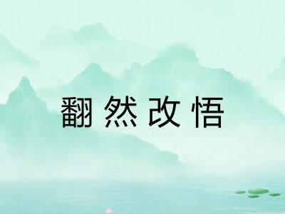 翻然改悟