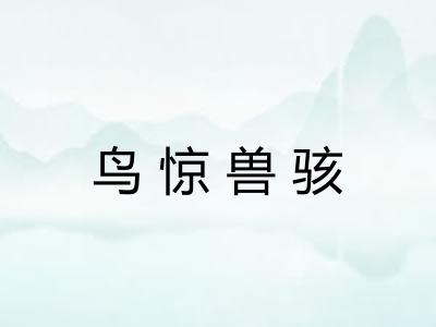 鸟惊兽骇