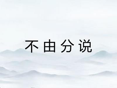 不由分说