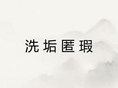 洗垢匿瑕
