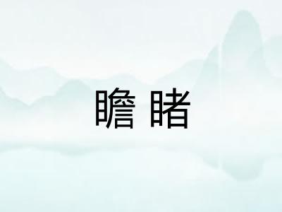 瞻睹