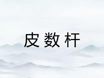 皮数杆
