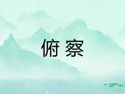 俯察