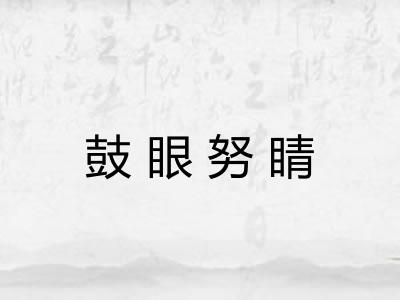 鼓眼努睛