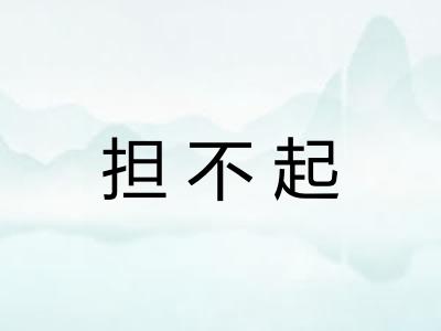 担不起