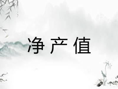 净产值