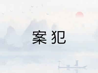 案犯