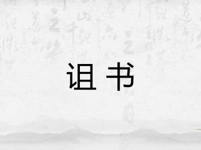 诅书