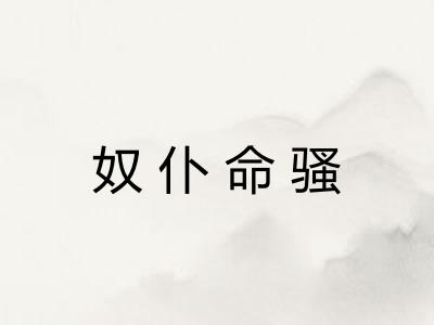 奴仆命骚