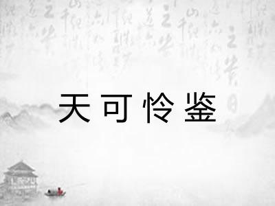 天可怜鉴
