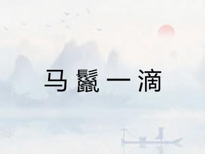马鬣一滴