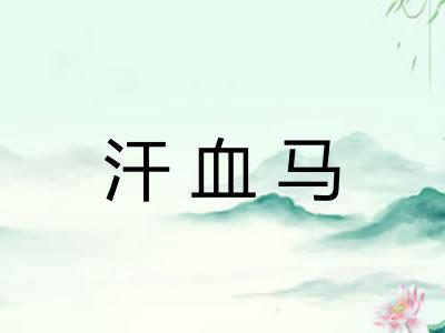 汗血马