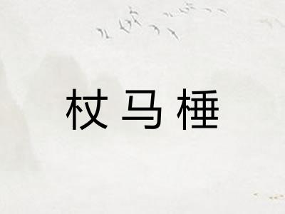 杖马棰
