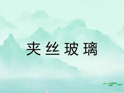 夹丝玻璃