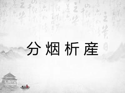 分烟析産