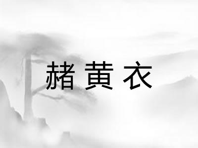 赭黄衣