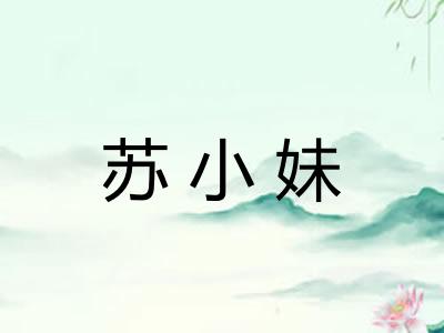 苏小妹