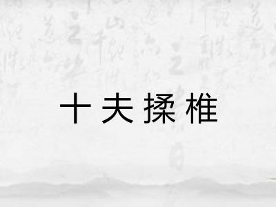 十夫揉椎