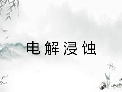 电解浸蚀