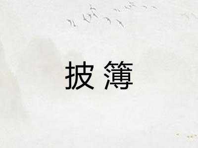 披簿