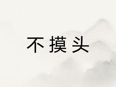 不摸头