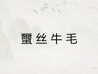 蠒丝牛毛